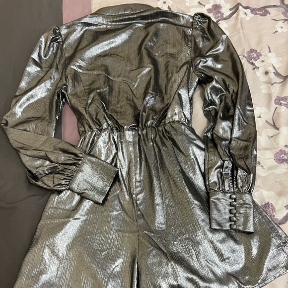 GUESS Romper xsmall NWT | Silver/Metallic | Never Used Brand New | Holiday Dress - Picture 2 of 2